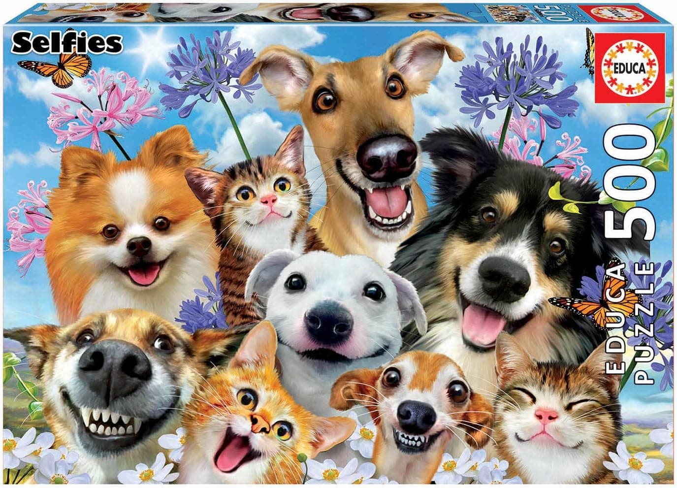 Educa - Fun in The Sun Selfie | Puzzle Adultos de 500 Piezas | Incluye Pegamento Fix Puzzle | A Partir de 11 años (17983)