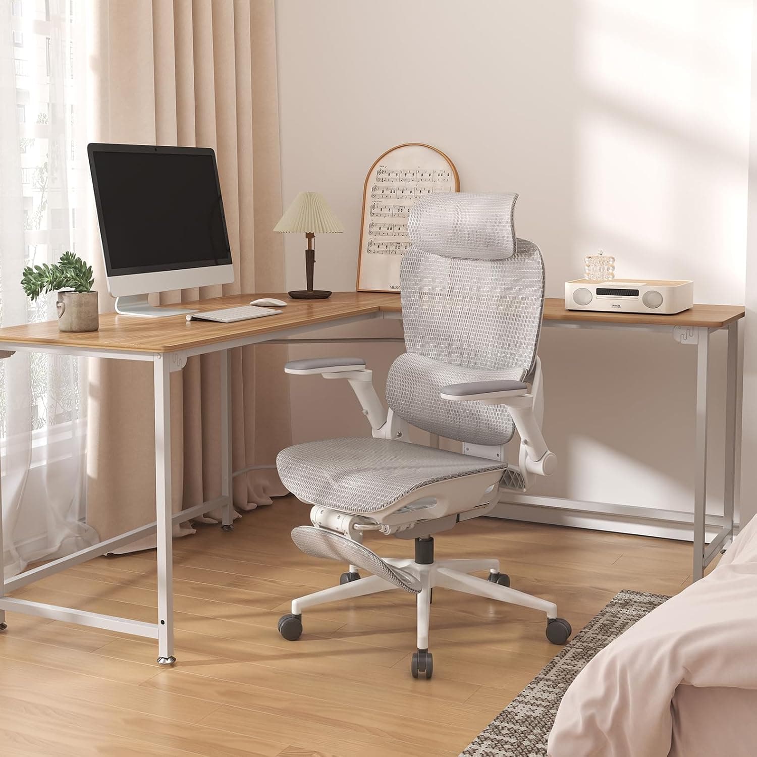 SIHOO B300Pro Silla Ergonómica Oficina con Reposapiés Soporte Lumbar 4 Vías
