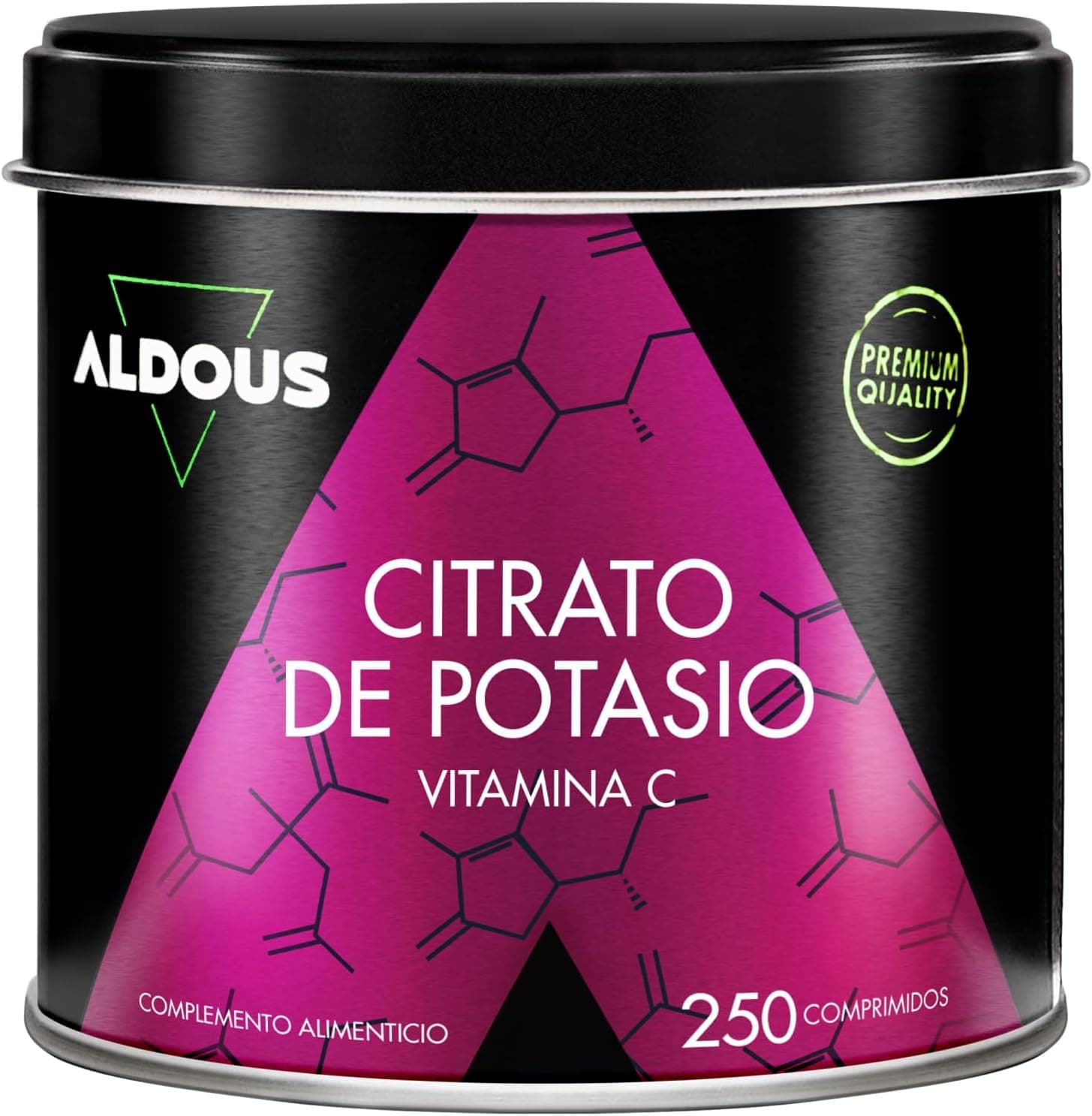 Citrato de Potasio 3705 mg - 250 comprimidos - Vitamina C 80mg - Deporte