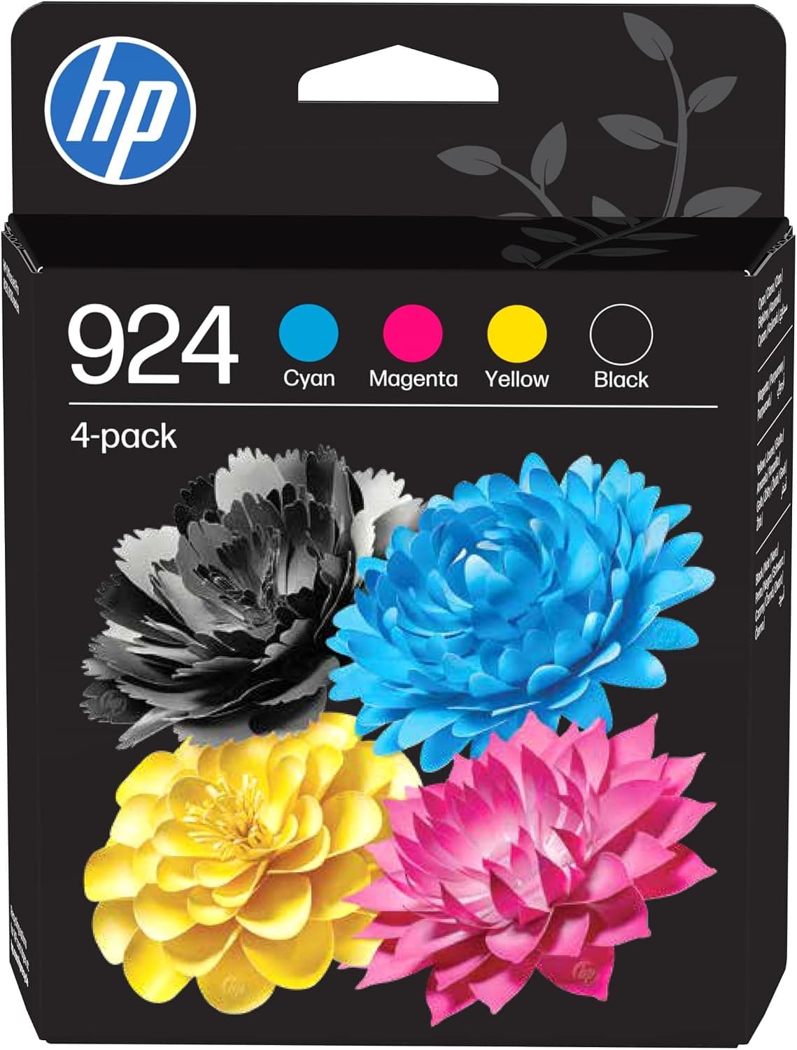 HP 924 Negro, Cian, Magenta, Amarillo, Pack de 4 Cartuchos Tinta Originales