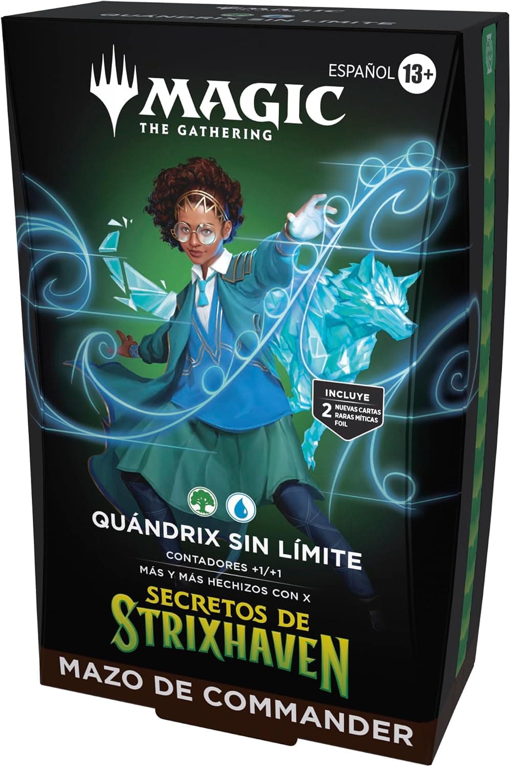 Mazo de Commander de Secretos de Strixhaven, de Magic: The Gathering - Quándrix sin límite (Versión en Español)
