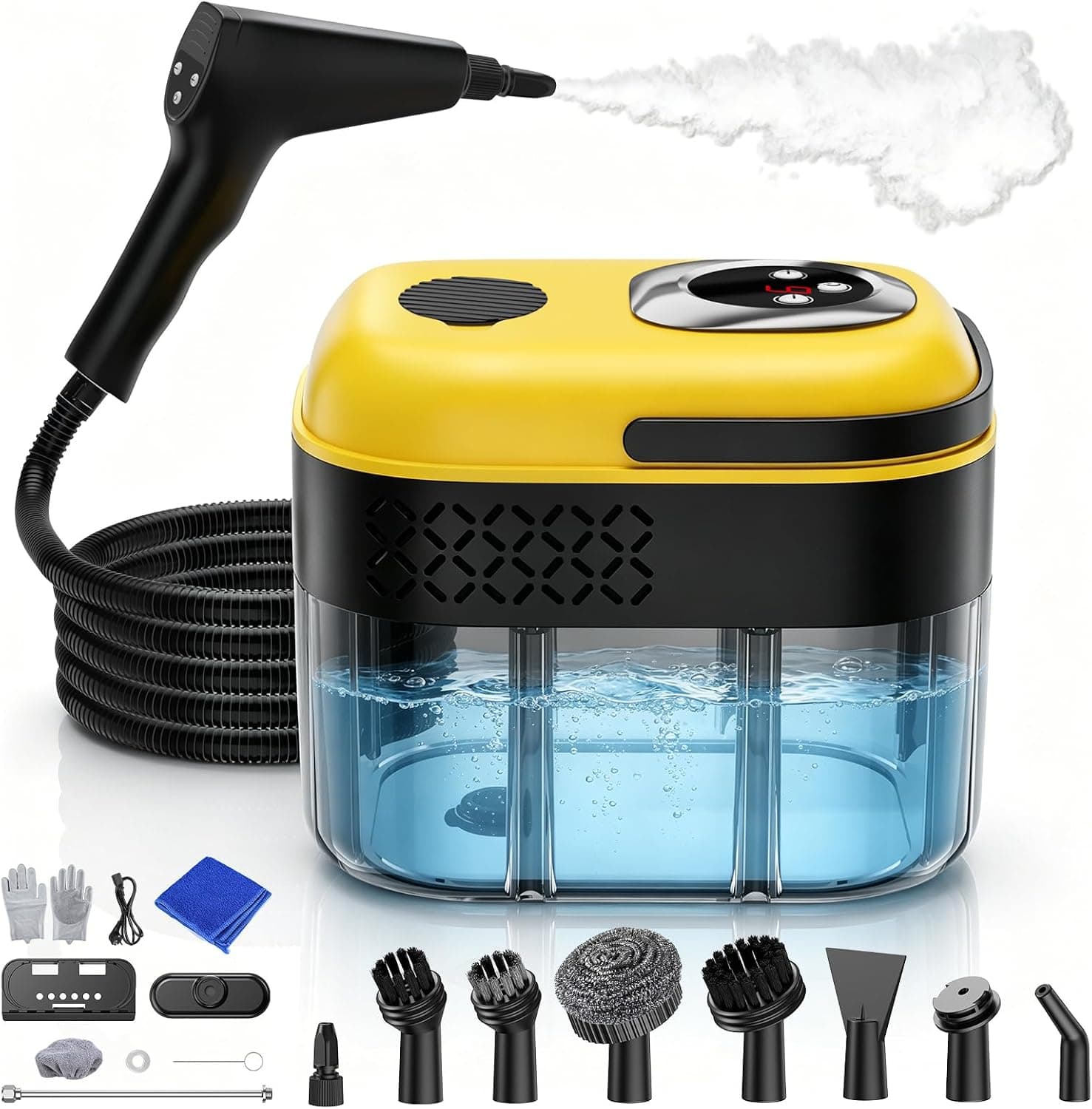 Vaporeta Limpieza Hogar, Vaporeta de Mano 3 Bar, 13s Calentamiento Rápido