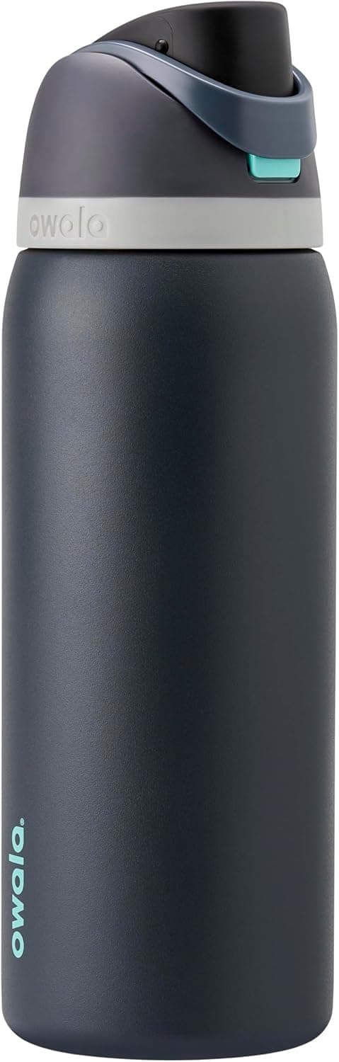 Owala FreeSip - Stainless Steel - 32-oz. - Grey/Teal (Foggy Tide) (Amazon)