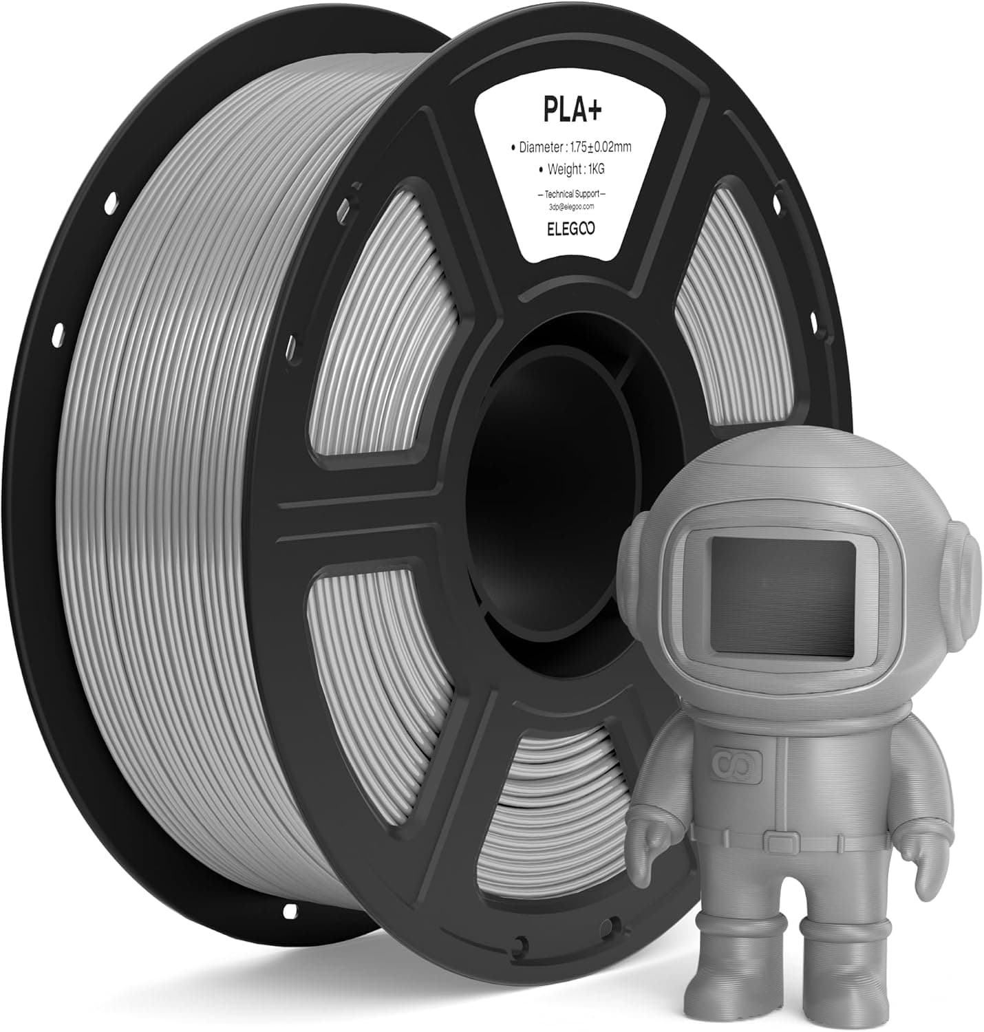 ELEGOO Filamento PLA+ 1.75 1KG Gris