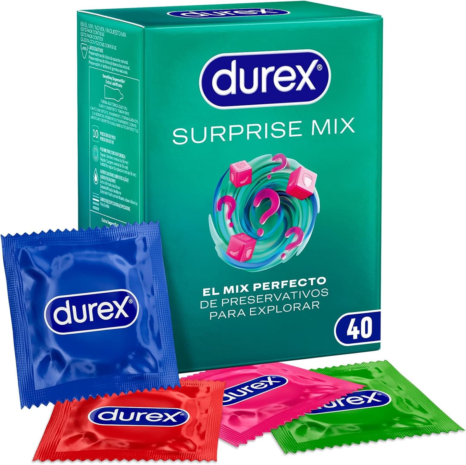Durex Preservativos Surprise Mix, selección de 40 condones