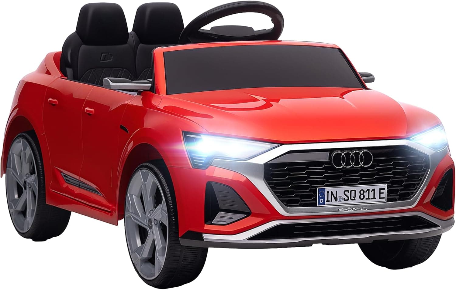 AIYAPLAY Coche Eléctrico para Niños Audi Q8 Etron Sportback 12V Rojo