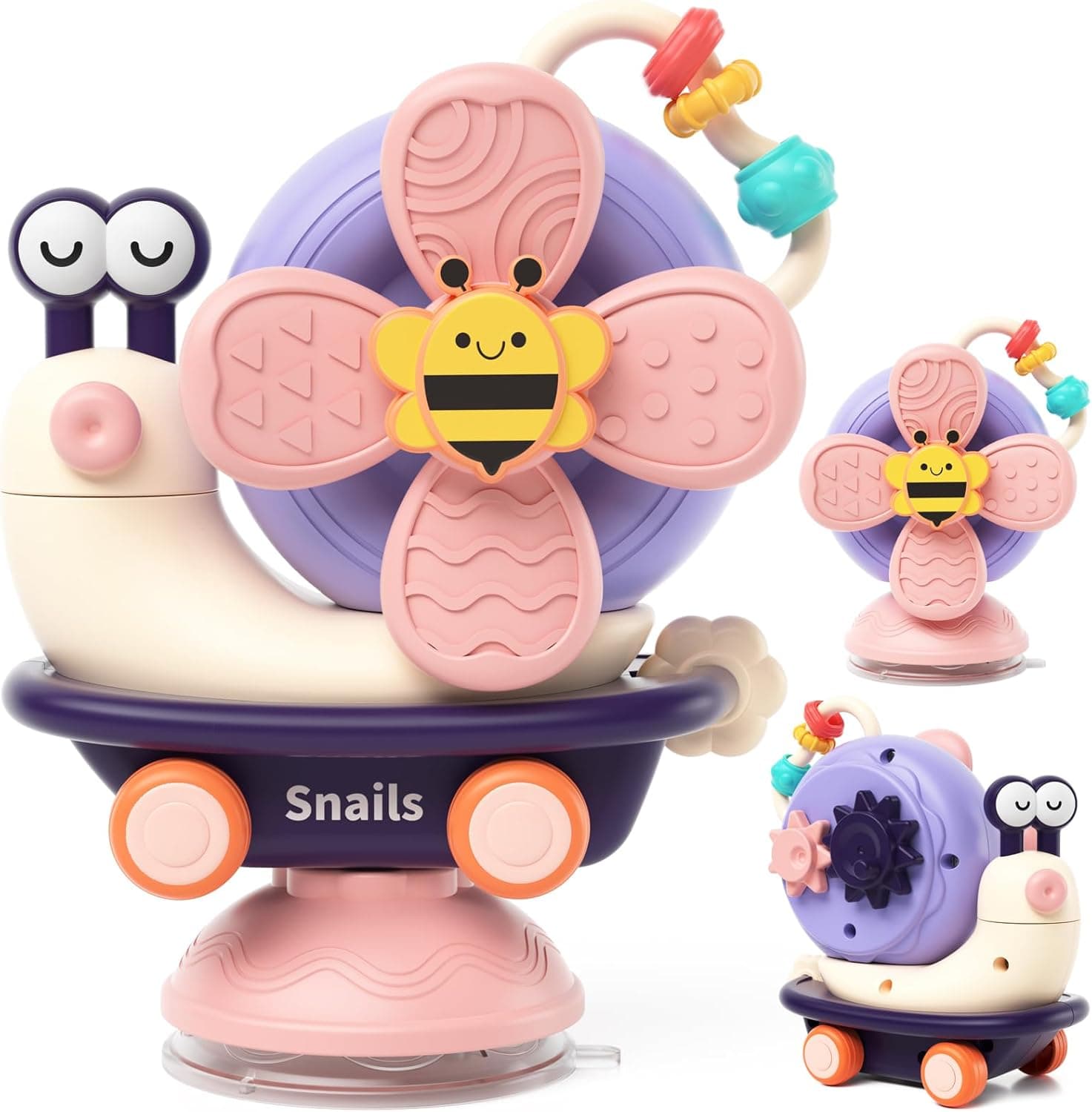 Loyzico Juguete de Ventosa para Bebé 6-12 Meses, Sensoriales Giratorios Juguetes Montessori 1 Año La Trona, Juego Educativos Regalo para Niña Niño 7 8 9 10 11 Meses, Ostergeschenke für Baby