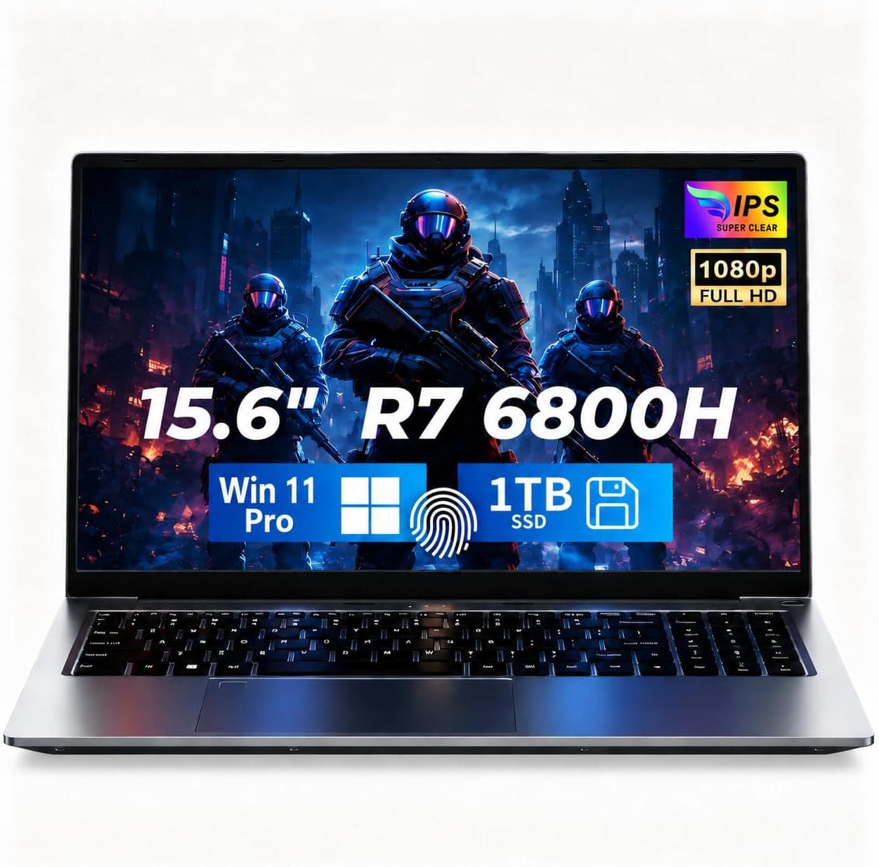 PC Portátil Gaming 15,6 Pulgadas, R7 6800H, 32GB RAM 1TB SSD