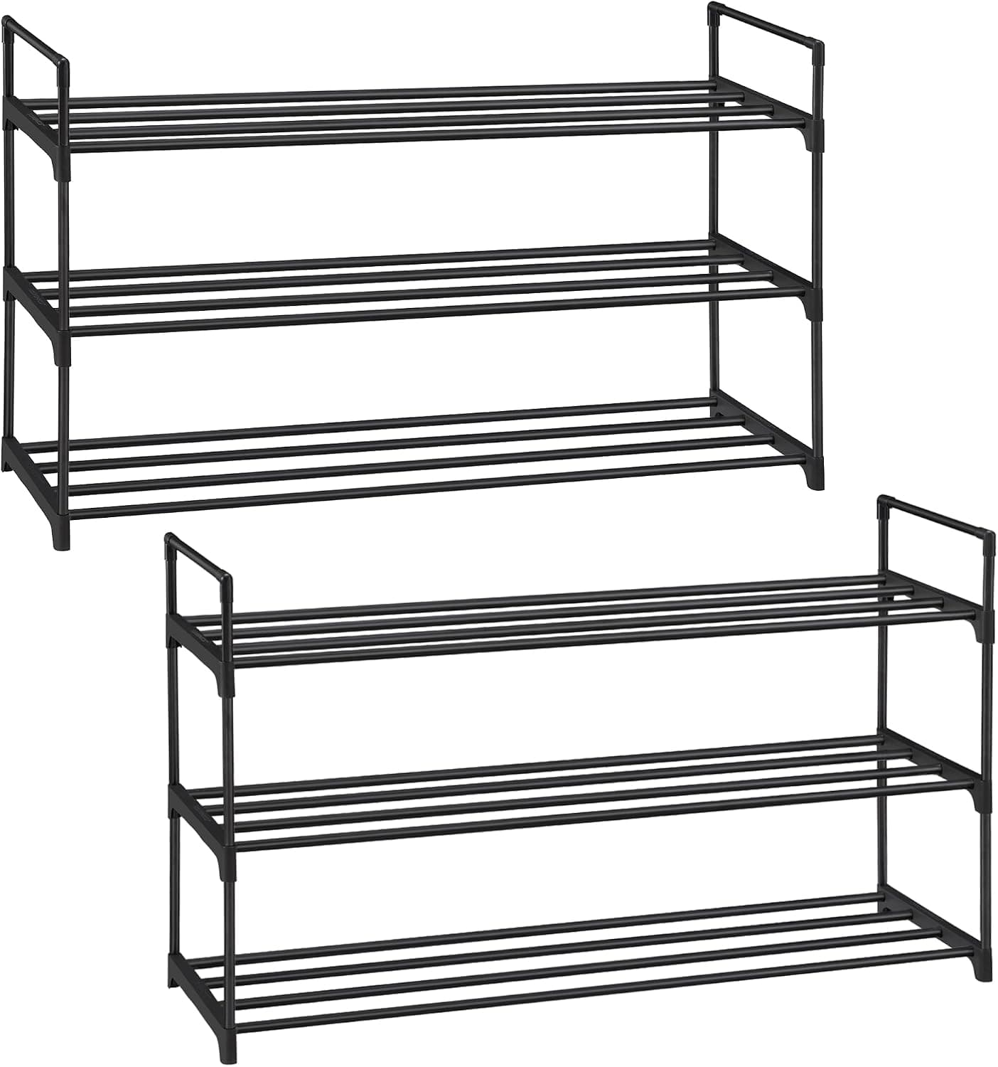 SONGMICS Zapatero de 3 Niveles, de Metal, para 12 a 15 Pares