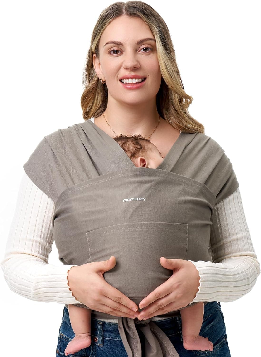 Momcozy Fular Portabebés Ajustable, 3,6-15 kg, OEKO-TEX