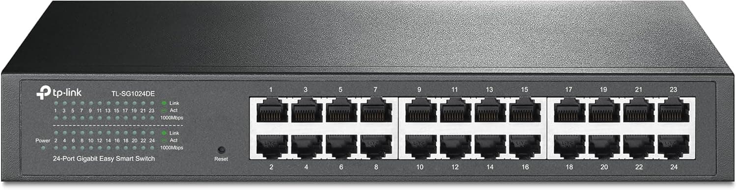 TP-Link TL-SG1024DE-Switch ethernet Gigabit, 24 Puertos, Plug&Play, Desktop