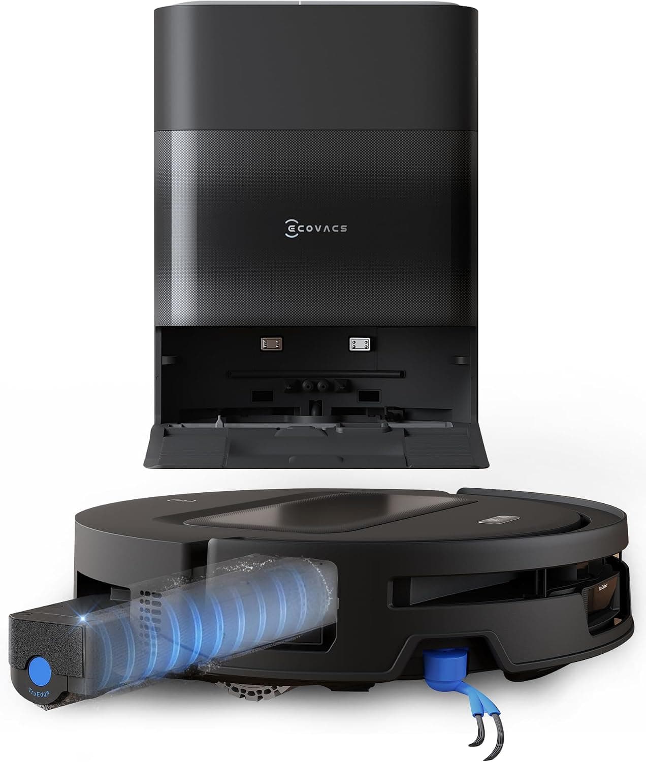 ECOVACS T90 MAX Pro Robot Aspirador y Fregasuelos, Negro, Mejora T50