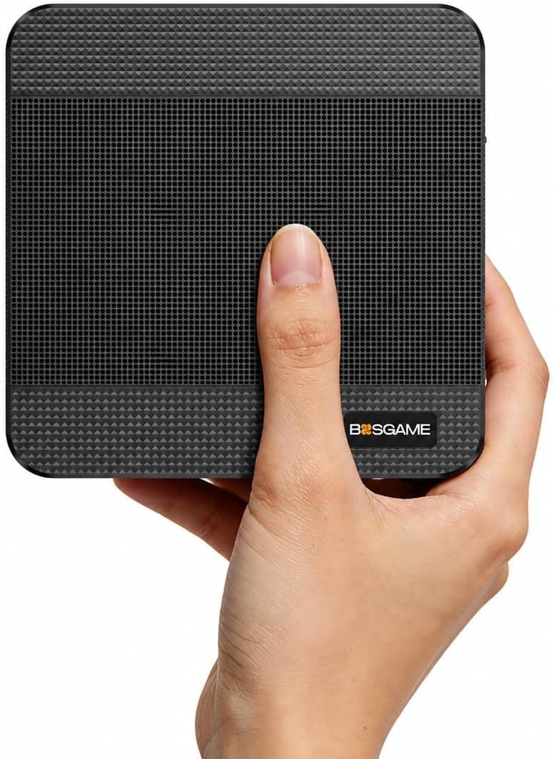 BOSGAME P4ultra Mini PC, Ryzen 7 7730U (hasta 4,5 GHz, 8C/16T) Mini Ordenador, DDR4 16 GB RAM, SSD M.2 PCIe NVMe de 1 TB Mini Escritorio, HDMI/DP/USB-C, Salida Triple 4K, LAN RJ45 *2, WiFi 6E, BT 5.2