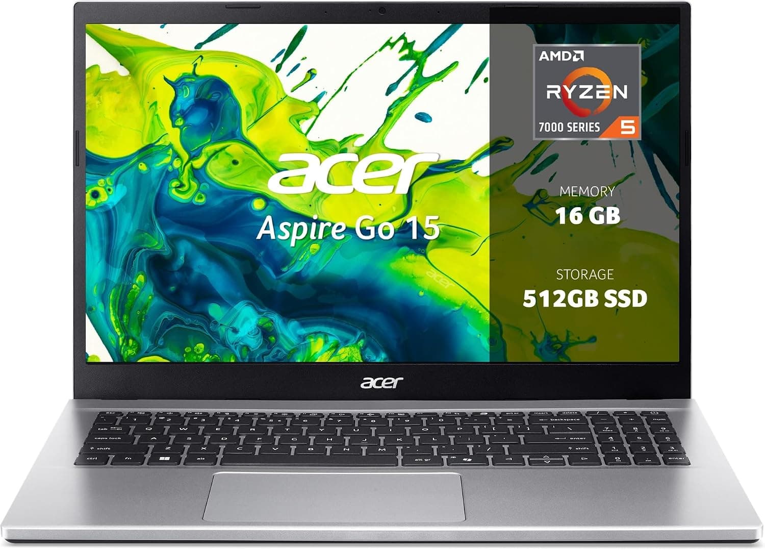 Acer Aspire Go 15, Portátil 15.6" Full HD, Ryzen 5, 16GB RAM, 512GB SSD