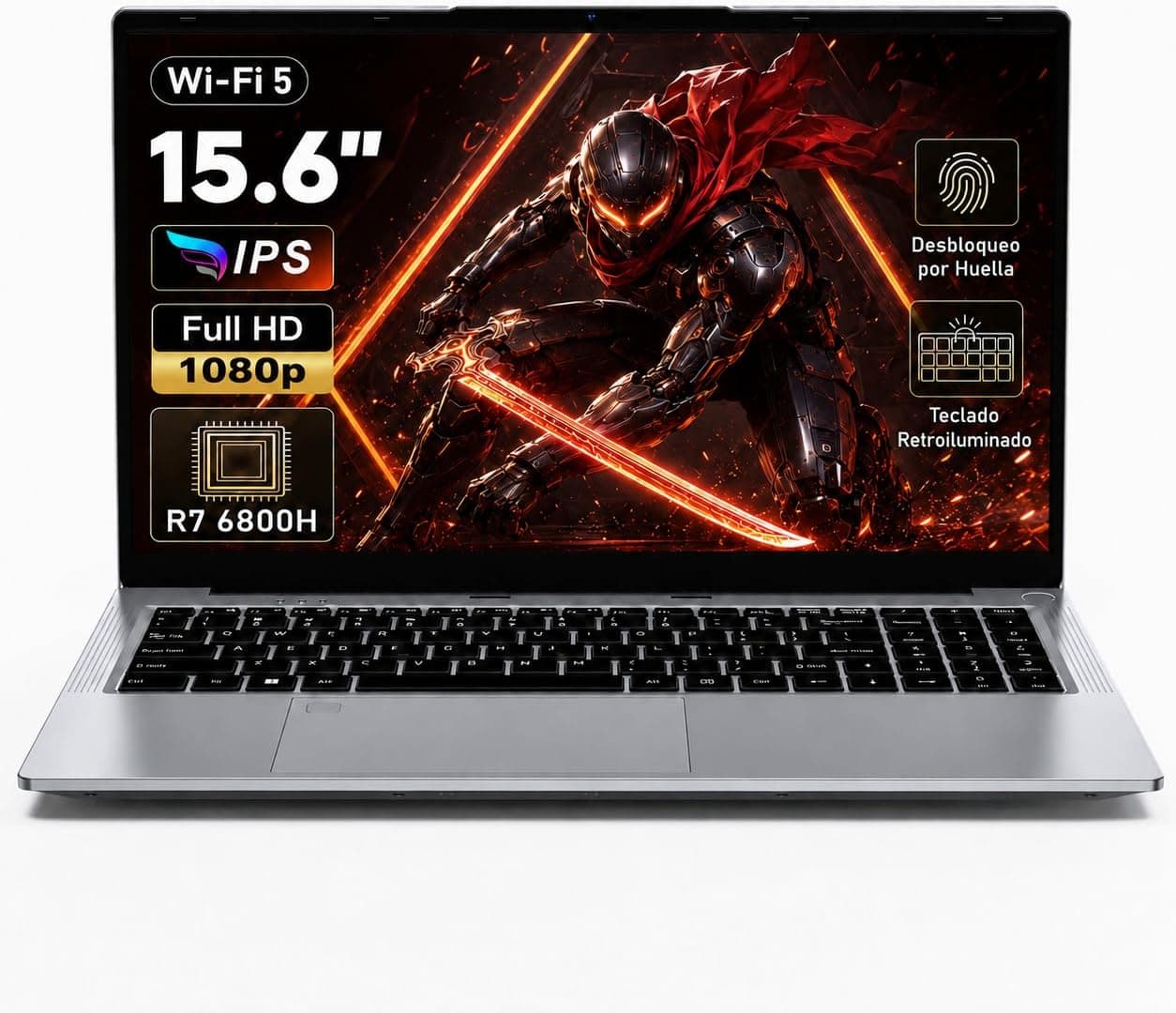 PC Portátil Gaming 15,6 Pulgadas, R7 6800H, hasta 4,7GHz, 24GB RAM 1TB SSD