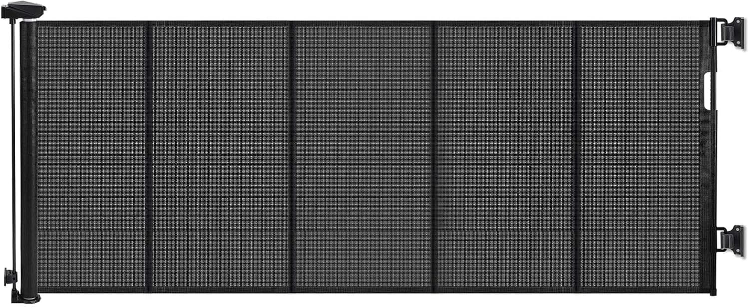Barrera De Seguridad Retráctil Para Niños y Perros, Apta Para Uso En Interiores y Exteriores (negro-300cm)