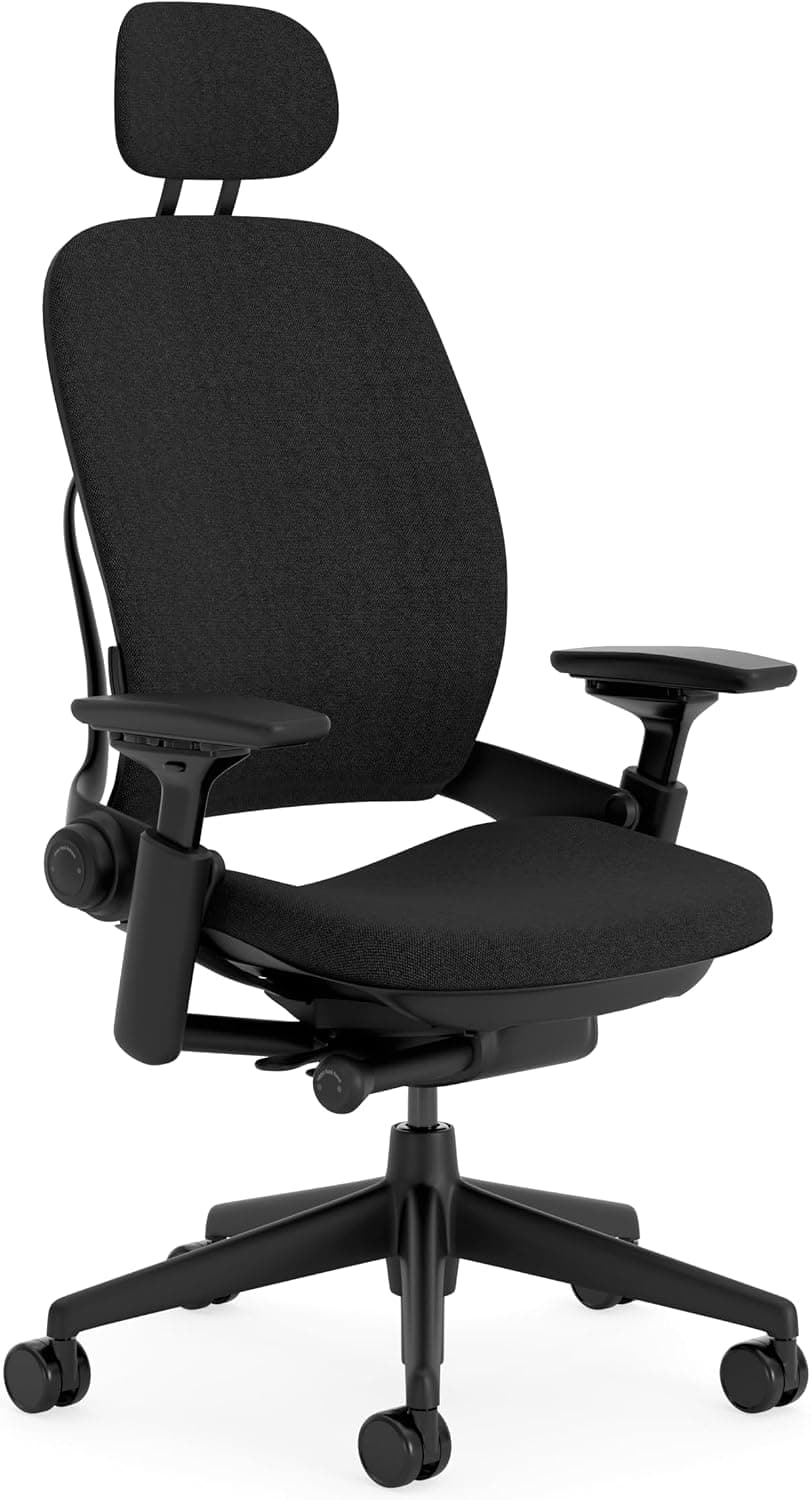 Steelcase Silla ergonómica: Leap, Brazos 4D, Asiento dinámico, Ónix