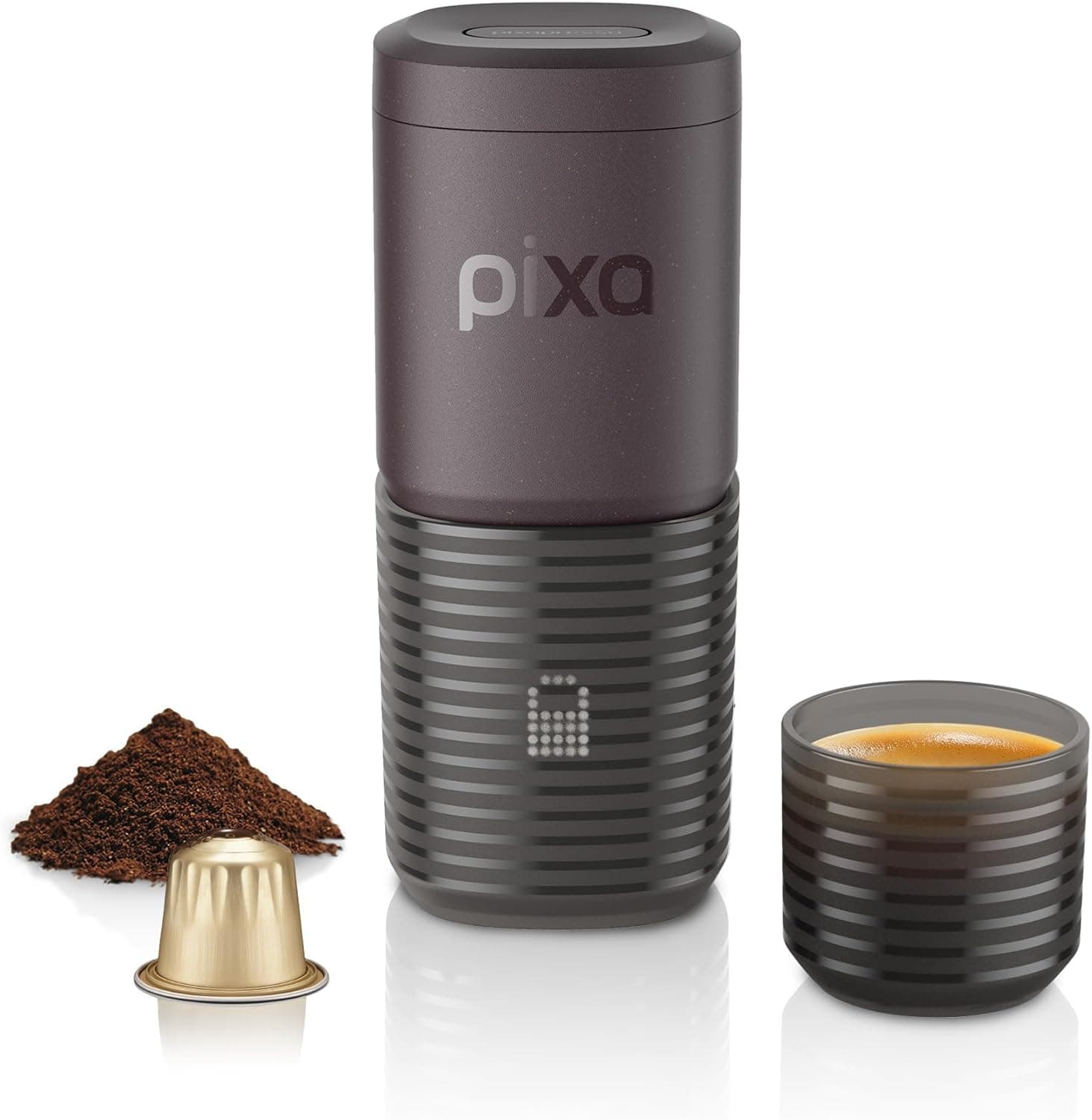 WACACO Pixapresso Cafetera Eléctrica y Portatil para Viajar (Dark Burgundy)