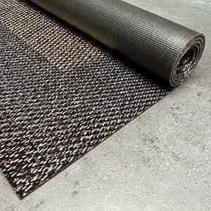 Alfombra vinílica de tejido trenzado de alta gama Bronce Negro 60x90 cm