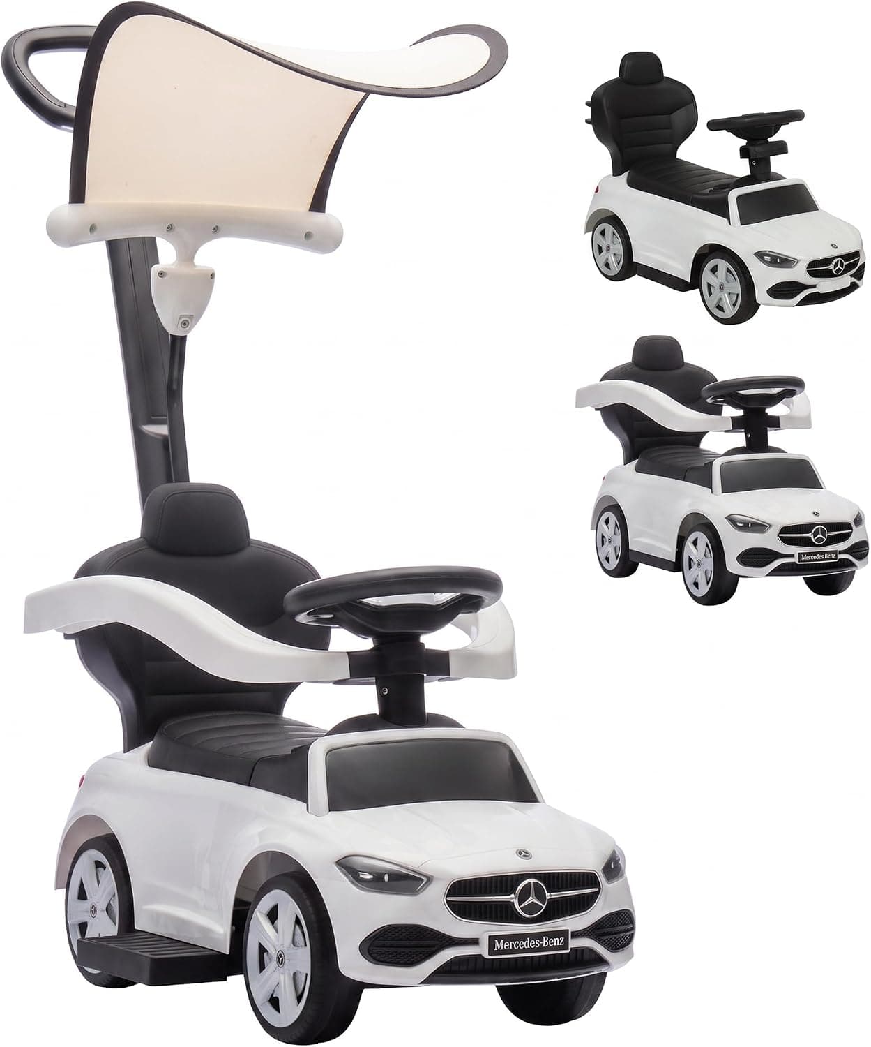 AIYAPLAY Correpasillos para Bebés 3 en 1 Mercedes-Benz 12-36 Meses Blanco