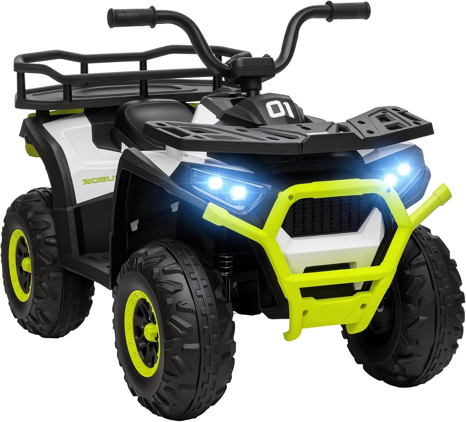 AIYAPLAY Quad Eléctrico para Niños 12V a Partir de 3 Años 3-6 km/h Verde