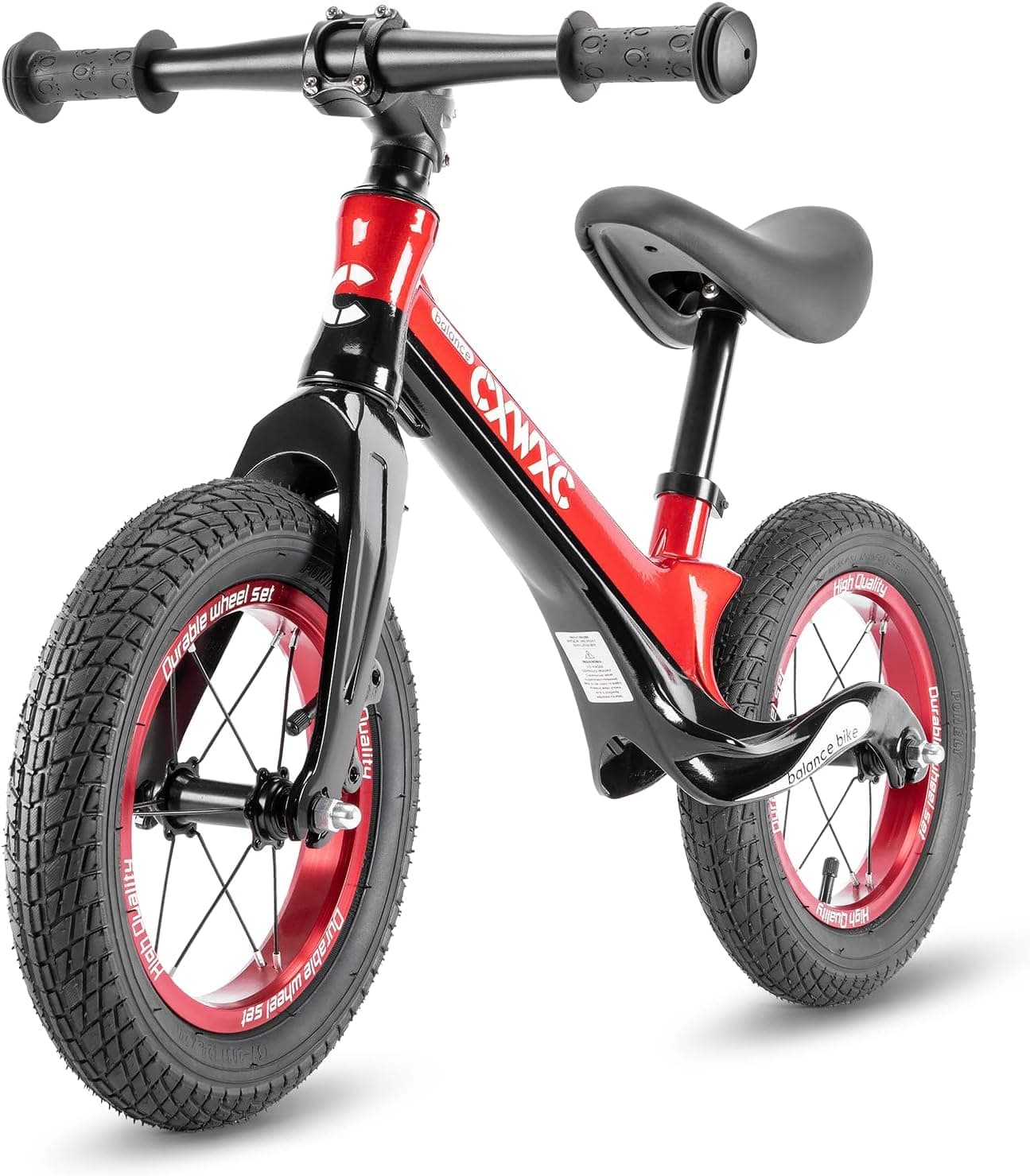 CXWXC Bicicleta a Partir de 2 años hasta 30 kg, Marco de magnesio, sillín de Altura Ajustable, Ruedas de 12 Pulgadas, Bicicleta Infantil para 24 – 60 Meses