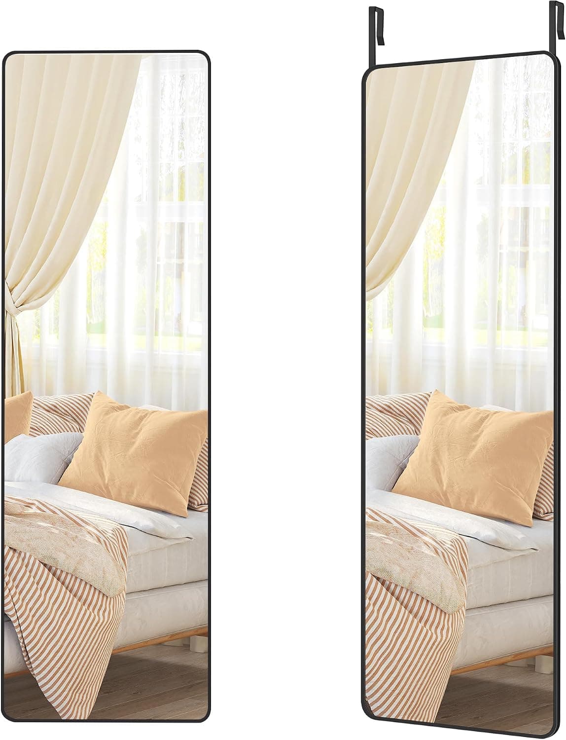 SONGMICS Espejo Colgante de Cuerpo Entero, 120 x 40 cm, Vidrio Templado