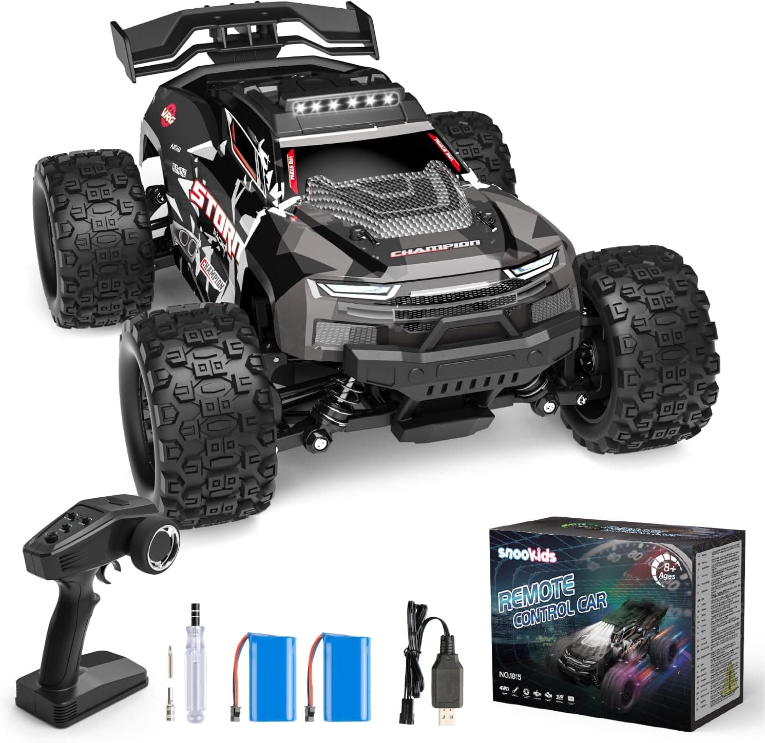 snookids Coche Teledirigido 2,4 GHz RC Vehículo Todoterreno 1:18 4WD