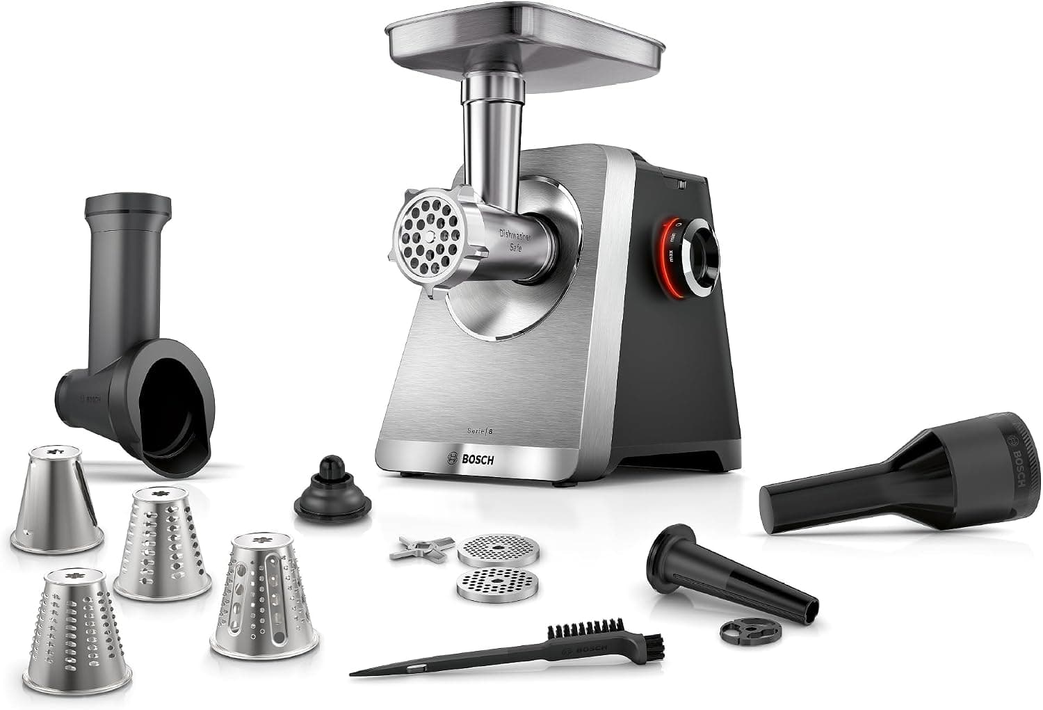 Bosch, Picadora de carne, MultiPower Serie 8, 500W, MFWS840M