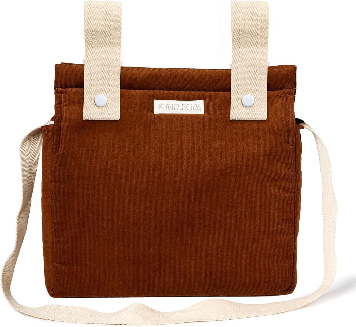 MIMUSELINA Bolso Carro Bebe | Pañalera Bebe organizador para silla paseo con gran capacidad | Bolso Maternidad Elegante y Práctico | Hecho en España