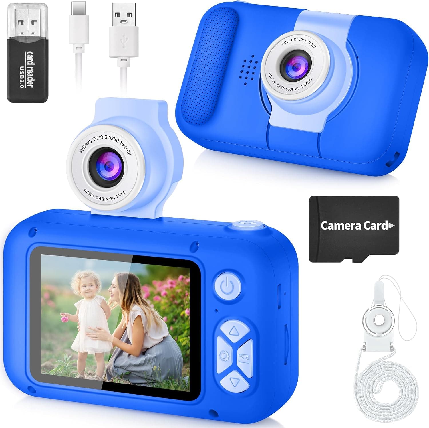 ARNSSIEN Camara Fotos Infantil 2,4" Camara de Fotos para Niños Flip 180°