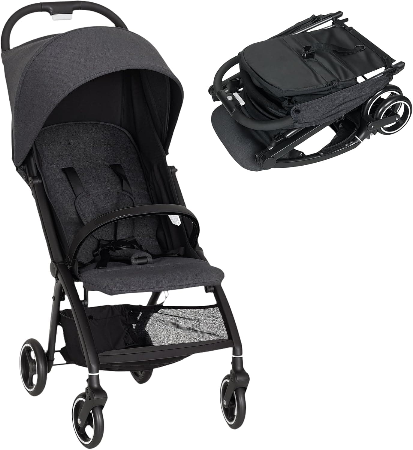 AIYAPLAY Silla de Paseo Ligera Plegable con Respaldo Reclinable