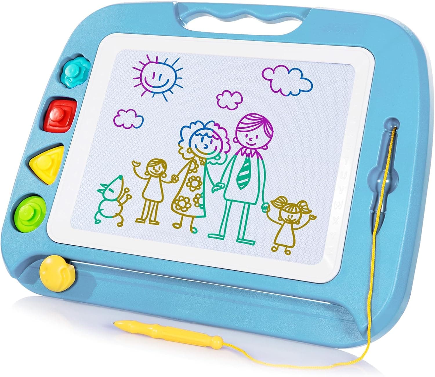 SGILE Pizarra Magnética Infantil, 42 x 32cm Grande Magnético Pintura de la Escritura Doodle Sketch Pad, Juguetes para Niños Infantiles, Azul Claro