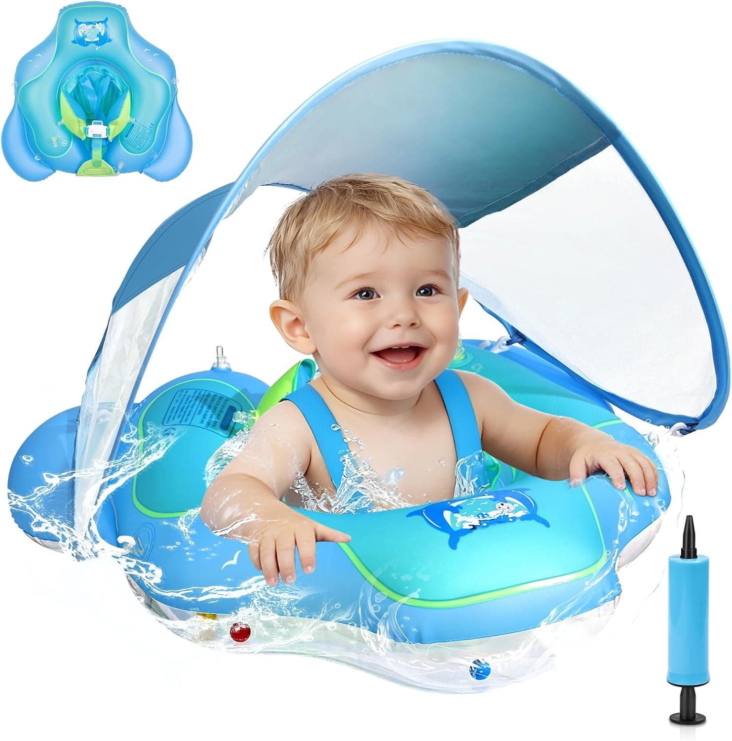 Flotador para Piscina Infantil Apto para Bebés de 12 a 36 Meses (5-15 kg)