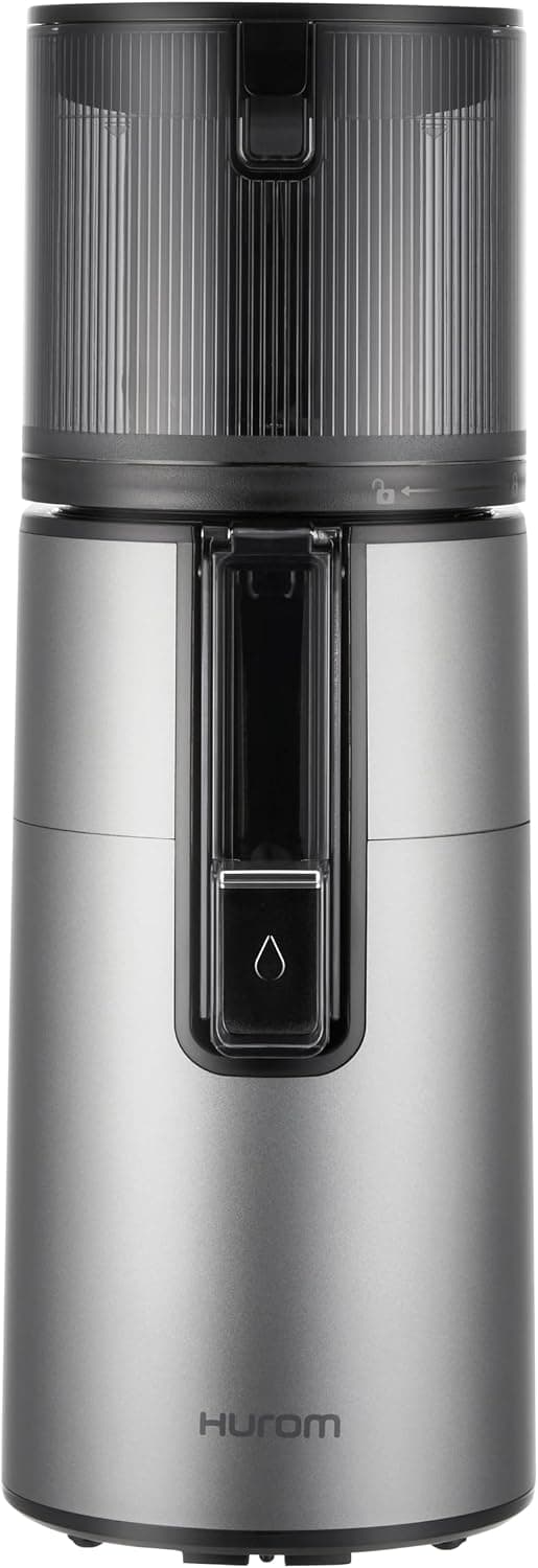 HUROM | H400 | Extractor de zumo de frutas y verduras | Hurom Easy Clean H400 | Cuenco de corte | 150 vatios | Libre de BPA | TITANIUM