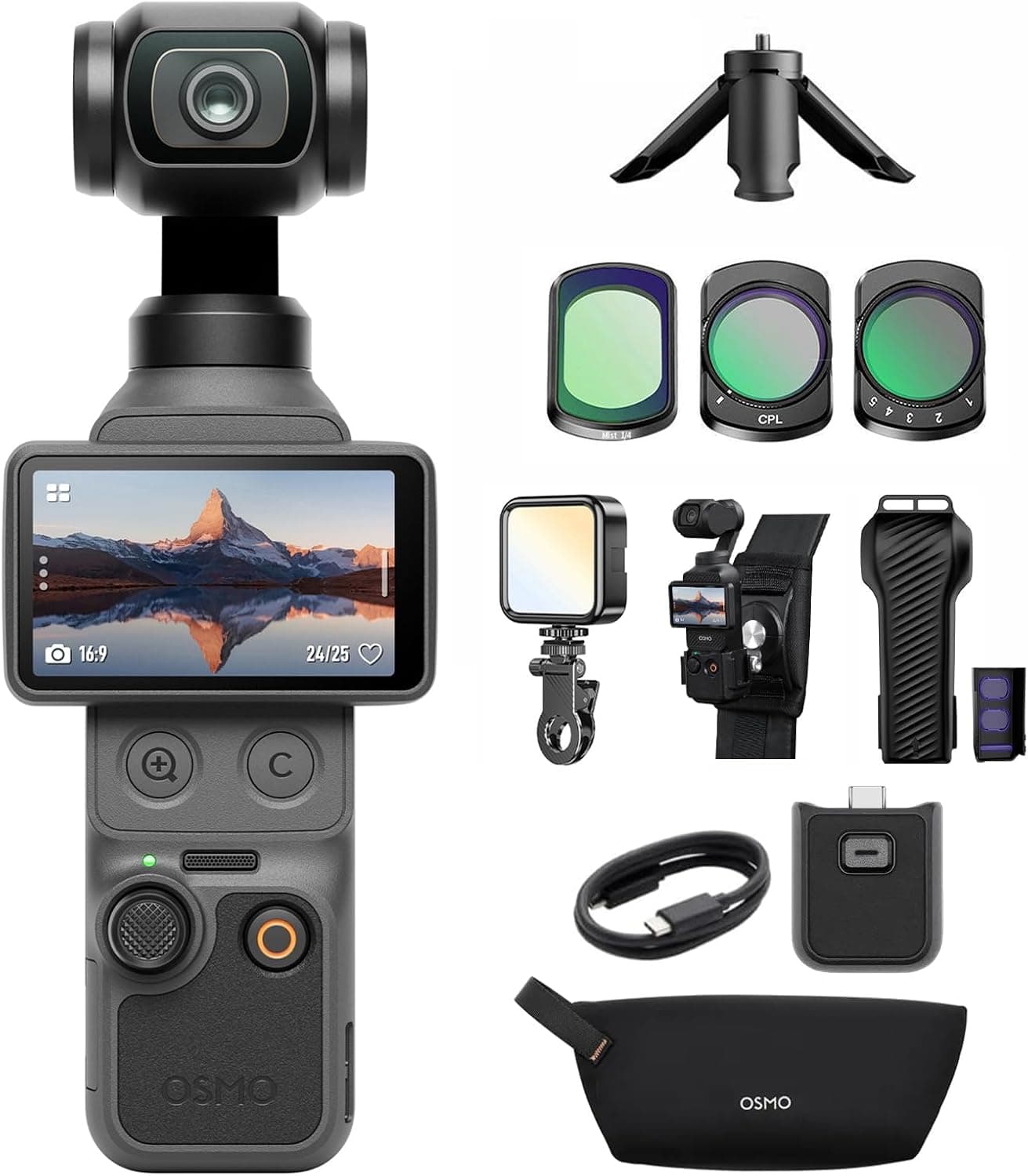 DJI Osmo Pocket 4, cámara de acción 4K con estabilizador 3 Ejes
