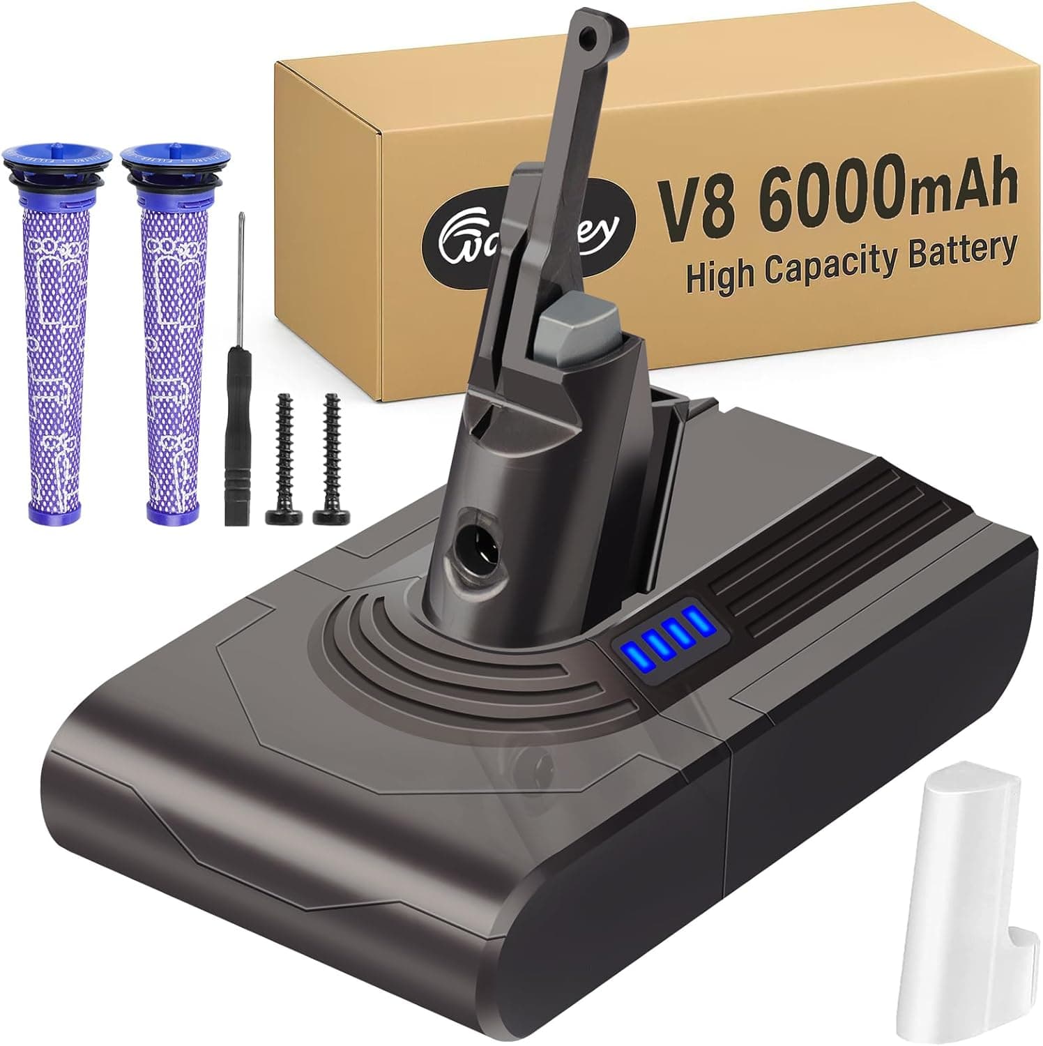 Waitley Batería para Dyson V8 SV10 6000mAh, Li-Ion de Repuesto