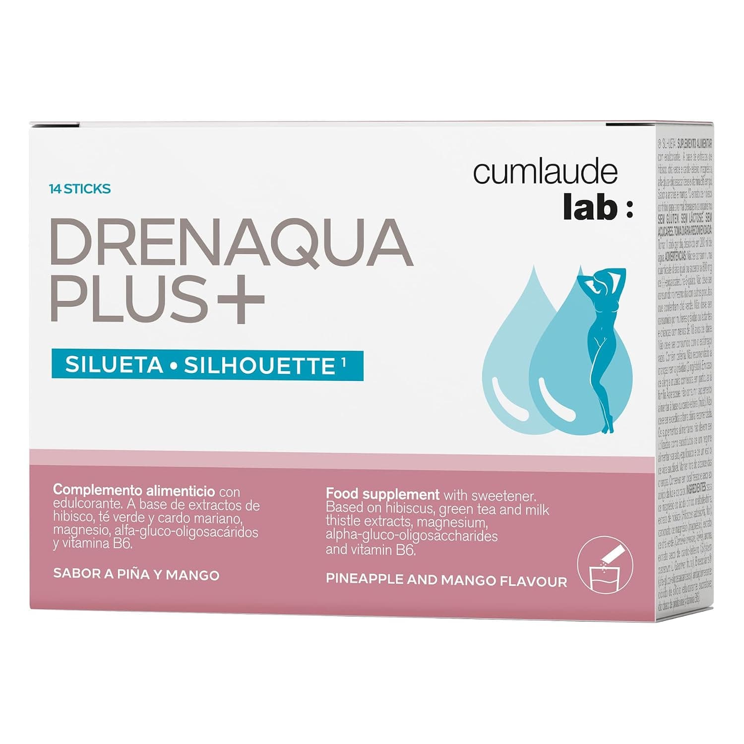 Cumlaude Lab - Drenaqua Plus+, Complemento Drenante, 14 Sticks