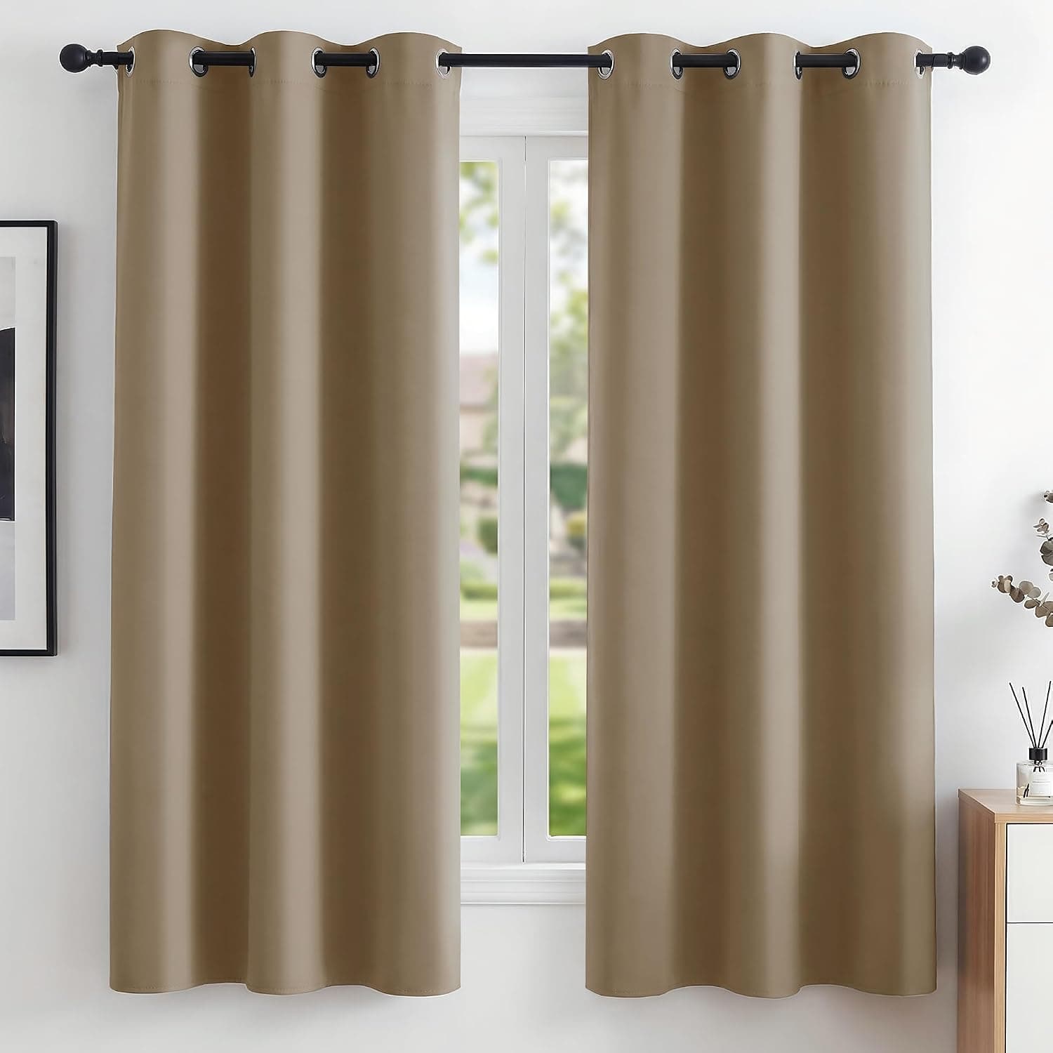 Deconovo Cortinas Opacas Térmicas para Dormitorio y Salón, 2 Piezas