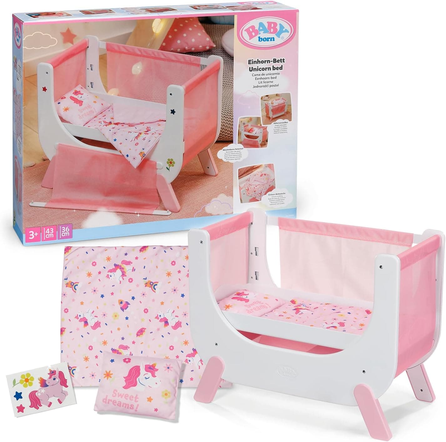 BABY born Cuna colecho para muñecas de 36 y 43 cm