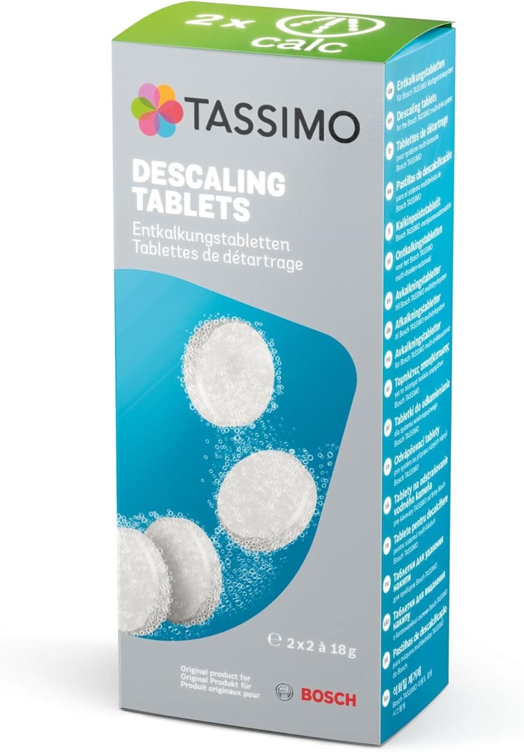 Bosch - Pastillas de Limpieza y Descalcificación para Cafeteras TASSIMO, TCZ6004