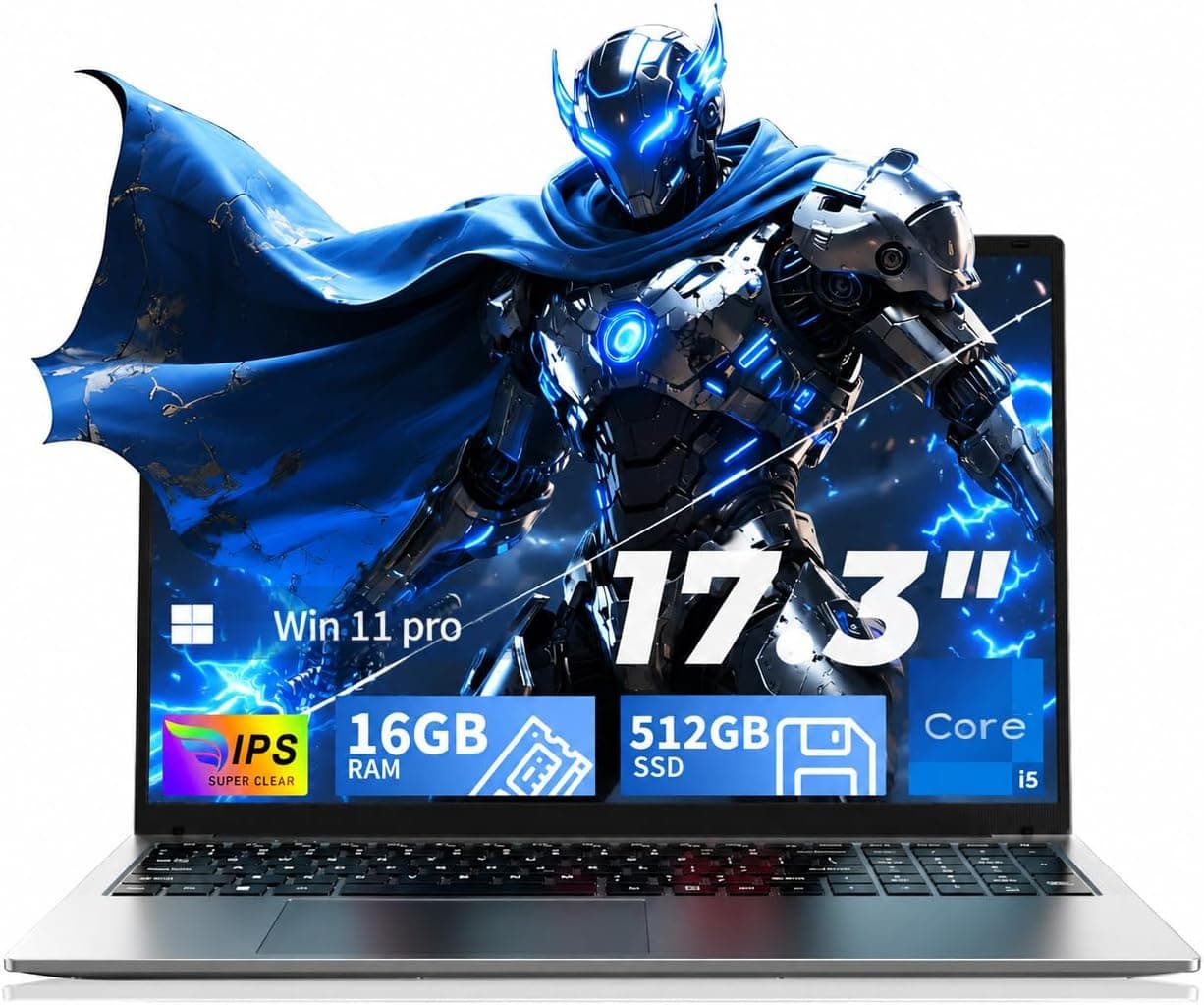 Ordenador Portátil 17,3", i5-7Y57, 16GB RAM 512GB SSD, Win 11 Pro