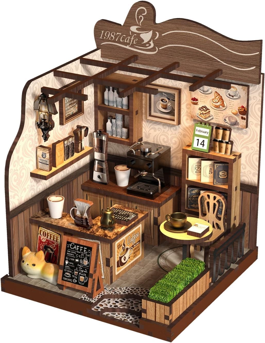 Mini-Haus DE Paisaje DE Bricolaje,Book Nook Kit für Erwachsene,Holz-Puzzle,DIY Bücherregal Decorativo Geschenke, Weihnachten Geburtstag Geschenke