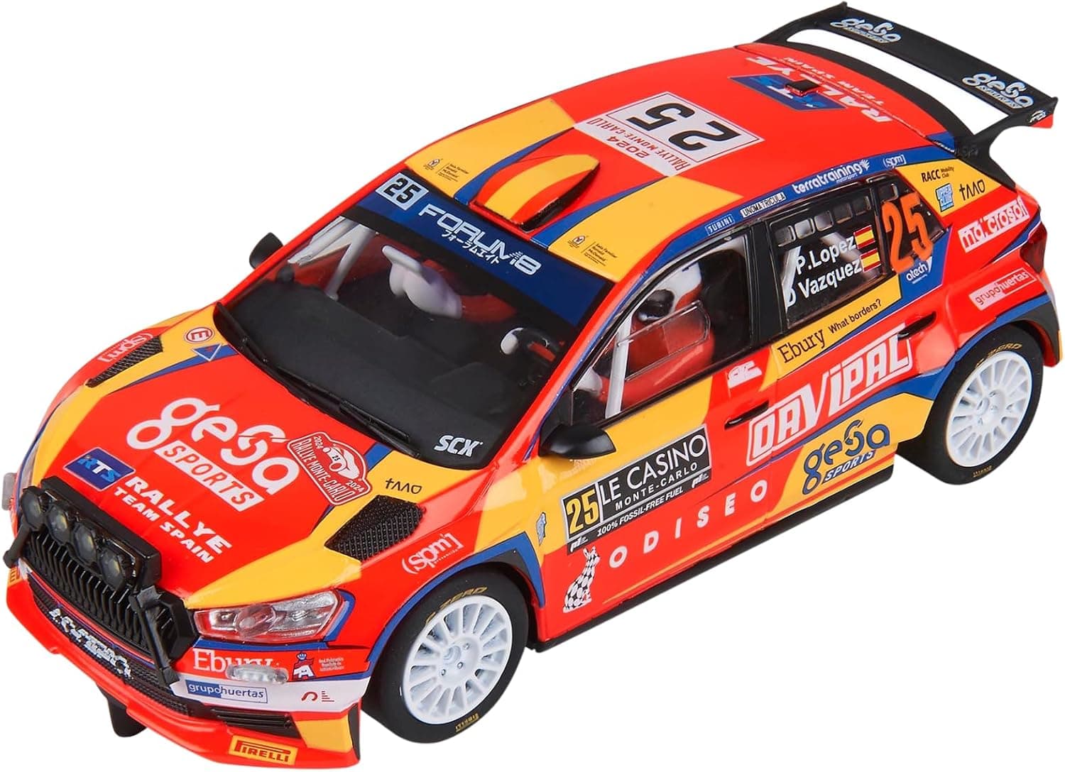 SCALEXTRIC - Vehículo de Carreras Classic - Coche Slot - Escala 1:32 (Skoda Fabia WRC2 - Pepe López)