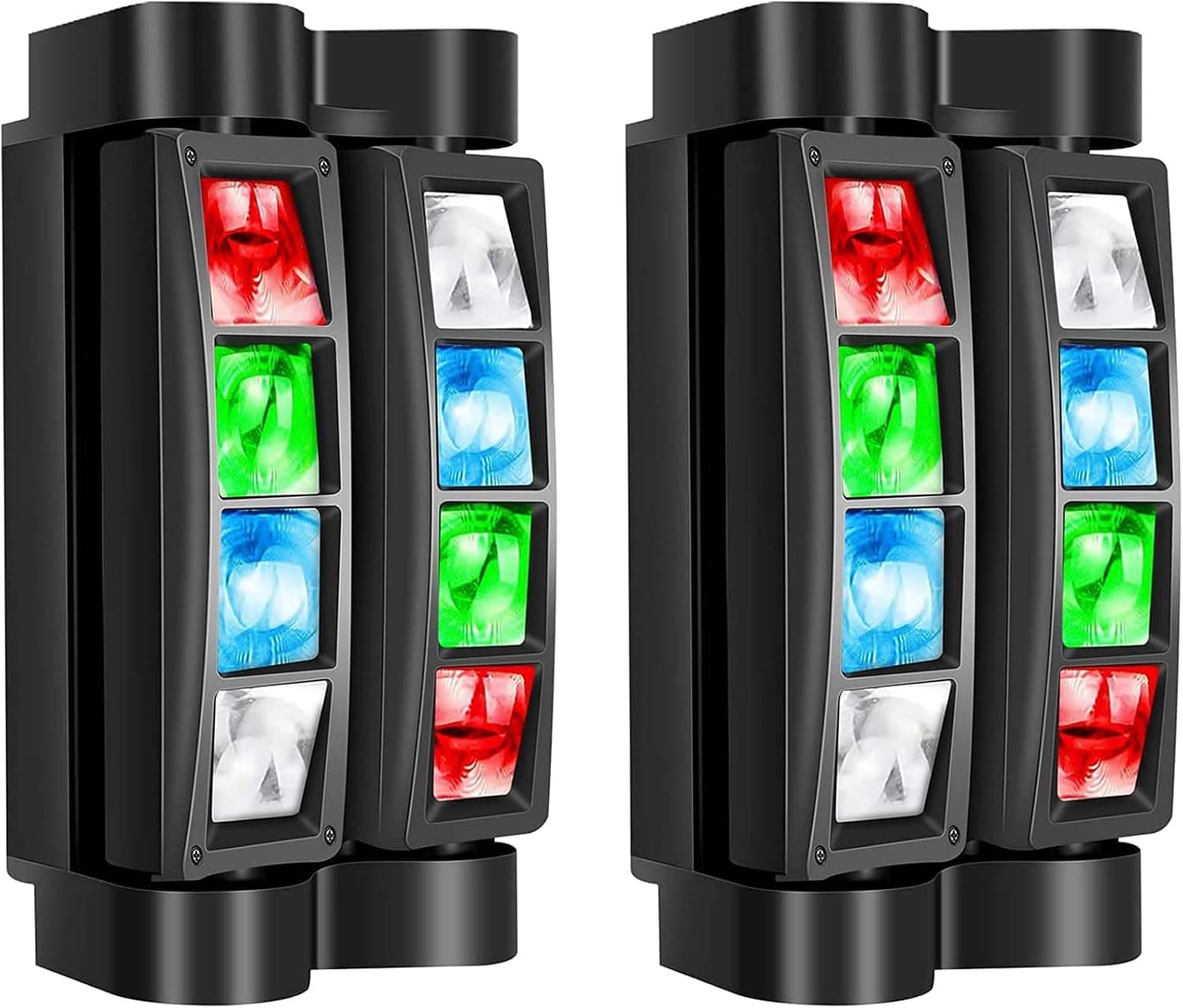 Betopper Cabeza Móvil Spider Luz DJ LED 8x3W RGBW, DMX Luz de Discoteca 2pz