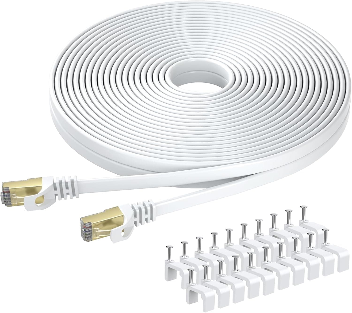 BUSOHE Cat 8 Cable Ethernet 20M, Red LAN Alta Velocidad 40Gbps 2000MHz