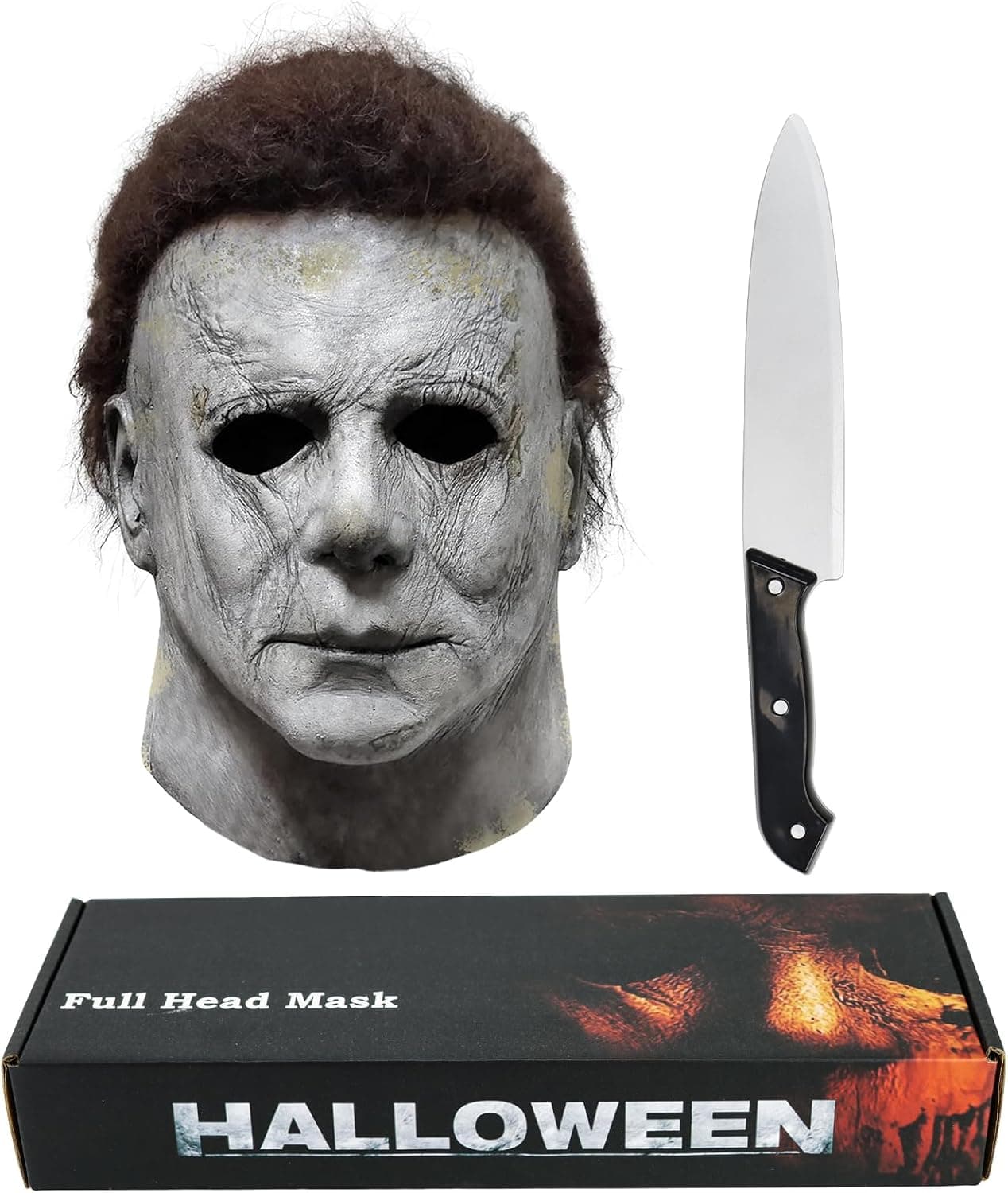 Mascara Michael Myers Mask,Halloween Horror Cosplay Costume Props Máscara de Látex de Cabeza Completa