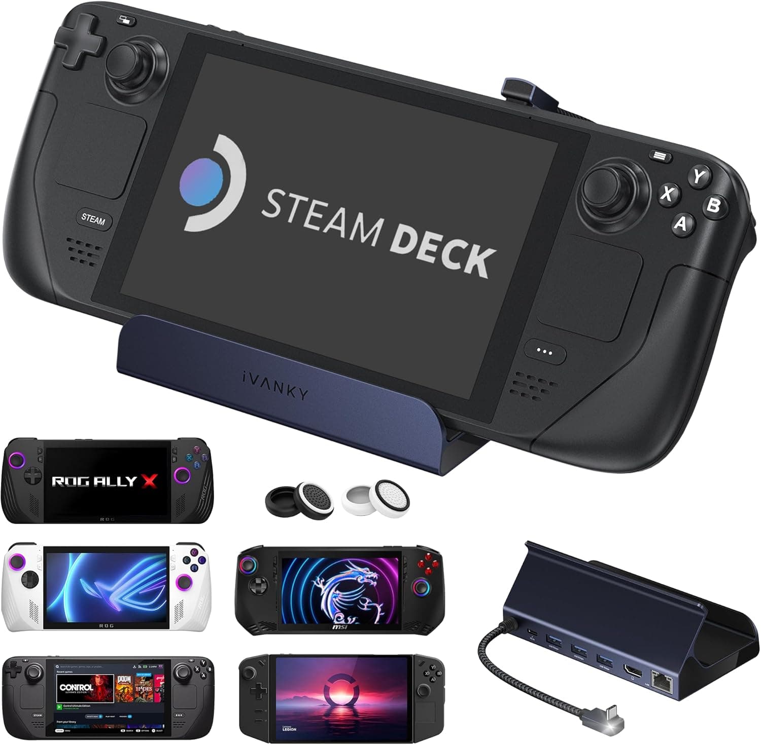 iVANKY 8 en 1 Estación de Acoplamiento para Valve Steam Deck OLED/Legion Go
