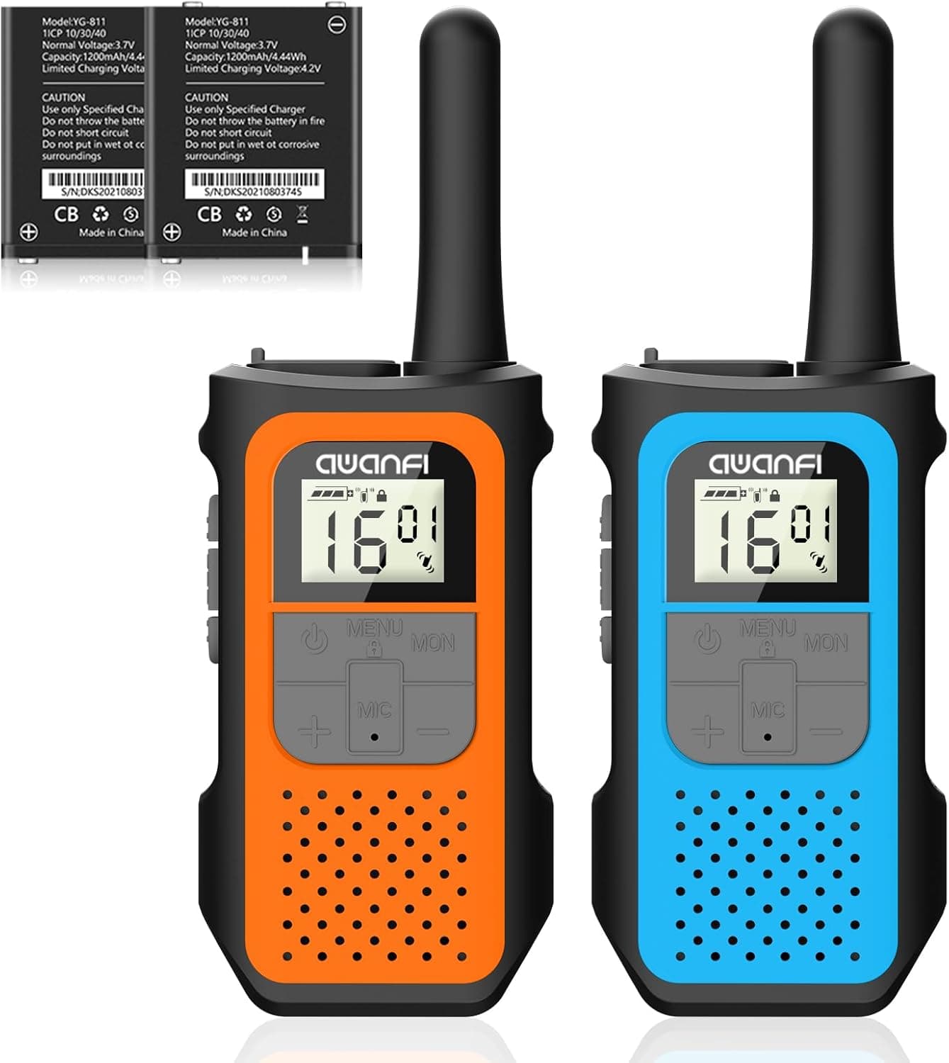 Walkie Talkie Niños Adultos Recargable con Batería, Largo Alcance, 2 Piezas
