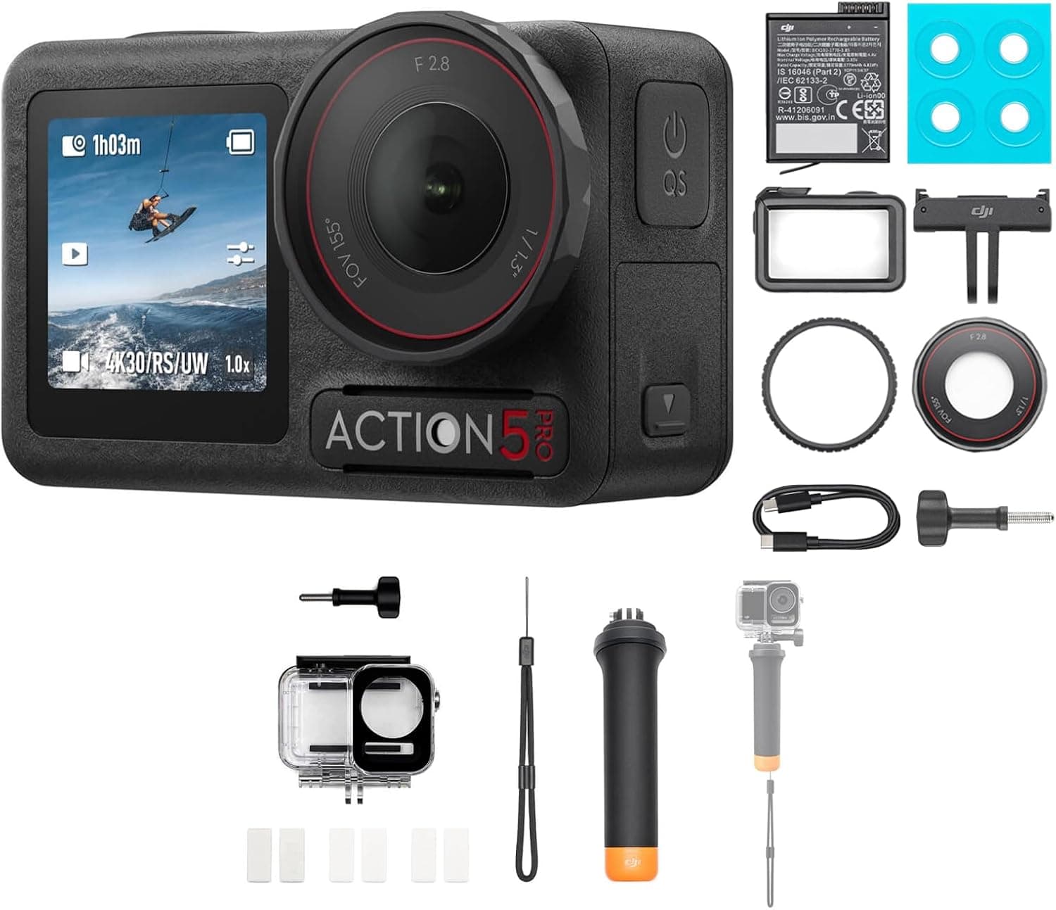 DJI Osmo Action 5 Pro Essential, Cámara Deportiva Sumergible